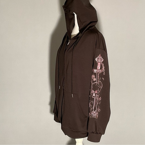 Harajuku Starry Collector Pastel Goth Kawaii Oversized Black Hoodie - Picture 6 of 15